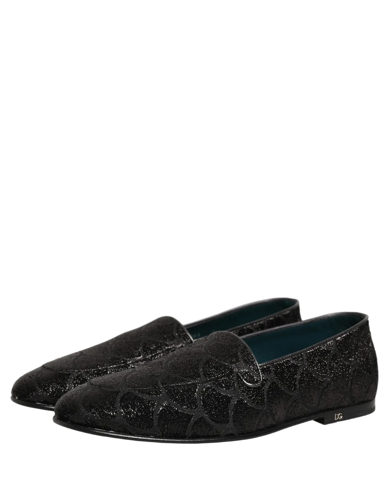 Dolce & Gabbana Glitter Brocade Dress Loafers Shoes 4
