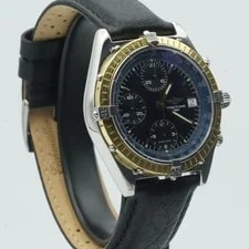 Breitling Chronomat 81950 Herren Uhr Stahl Schön Br777 Blau Gold Lünette 2