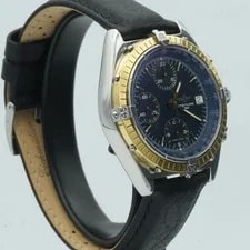 Breitling Chronomat 81950 Herren Uhr Stahl Schön Br777 Blau Gold Lünette 3