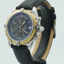 Breitling Chronomat 81950 Herren Uhr Stahl Schön Br777 Blau Gold Lünette 4
