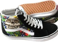 Vans — Vans Sk8-Hi Fruit Skull Skeleton Striped Shoes — Sneaker — resale