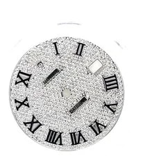 Rolex Custom Pave Full Natural Diamond Roman Dial 36mm Datejust Quickset White 2