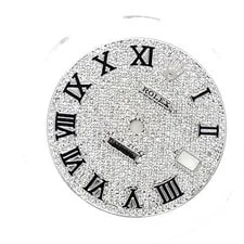 Rolex Custom Pave Full Natural Diamond Roman Dial 36mm Datejust Quickset White 3