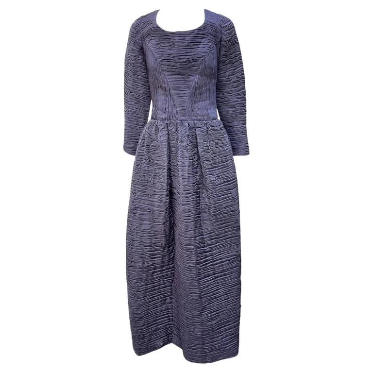 Sybil Connolly — Sybil Connelly 1950's Periwinkle Pleated Gown and Stole — Clothing — resale