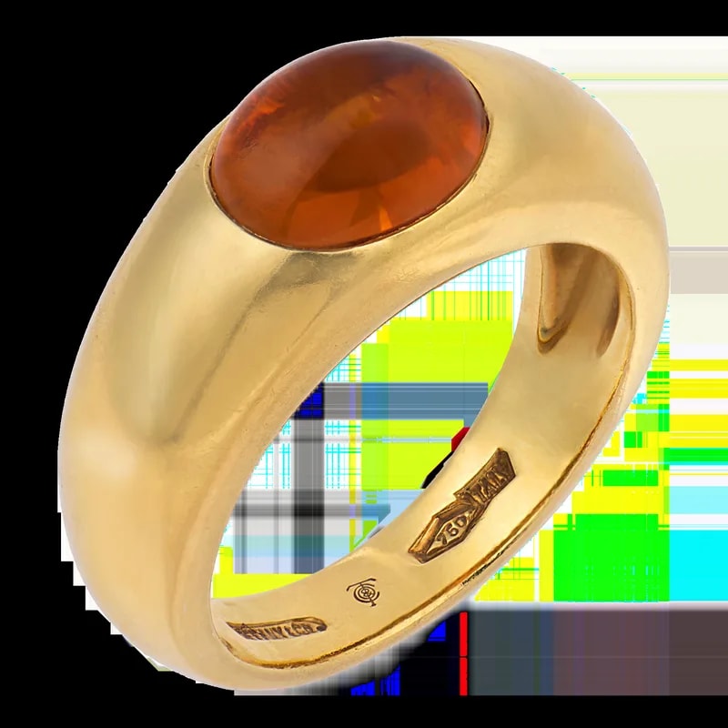 Tiffany and Co. — 1980s Tiffany & Co. 2.00 Carat 18k Yellow Gold Bezel , Size 6.25 — Jewelry — resale