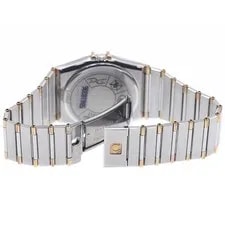 Omega Constellation Date YG Bezel Gold Dial Quartz Watch_955197 4