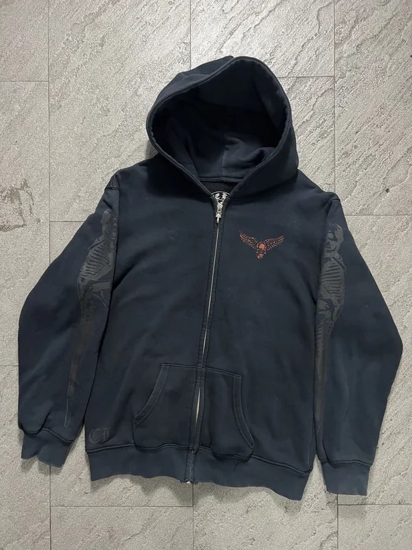 Chrome Hearts — Hearts Foti Zip Hoodie Dagger Vintage90's — Clothing — resale