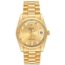 Rolex President Day-Date Yellow Gold Diamond Dial 118238 Card 2