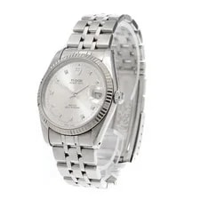 Tudor Prince Date 74034 34mm SS Silver #C7709 2