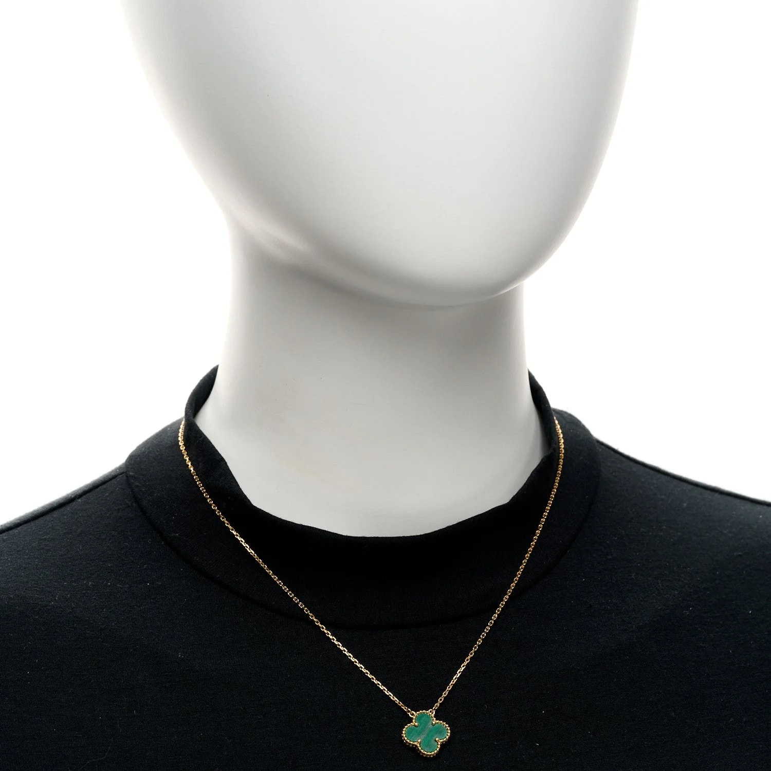 18K Yellow Gold Malachite Alhambra 2