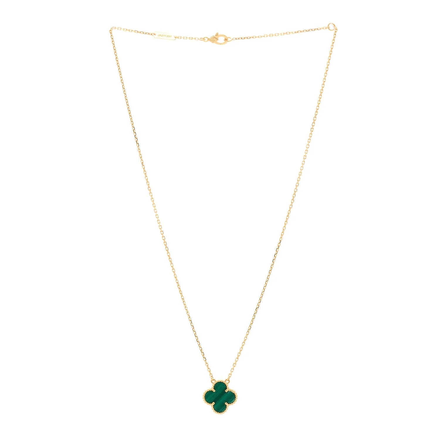 18K Yellow Gold Malachite Alhambra 3