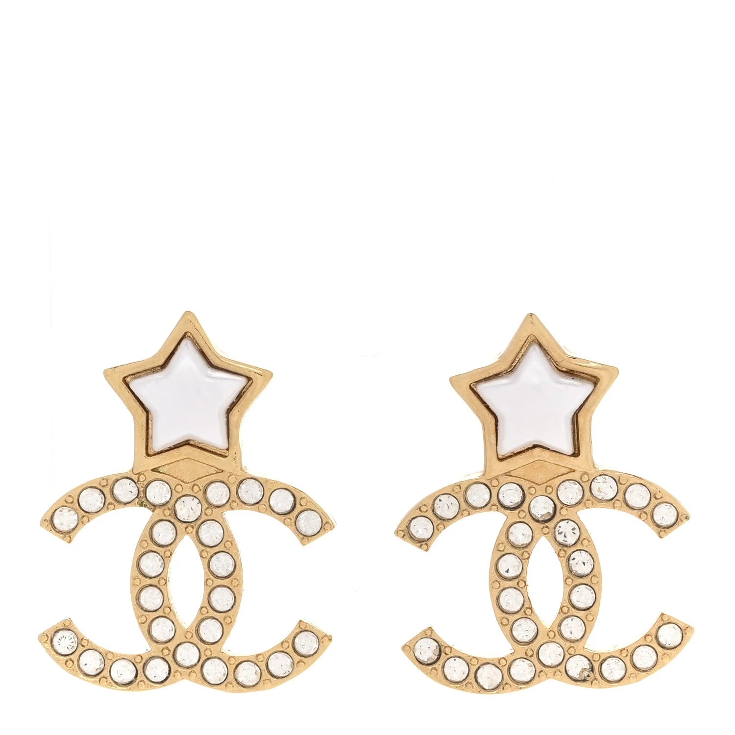 Chanel — Metal CC Star Pearly — Jewelry — resale