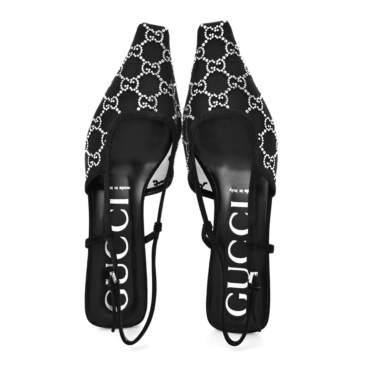 Tela Retino Kid Scamosciato GG Square G 35mm Slingback 38.5 2