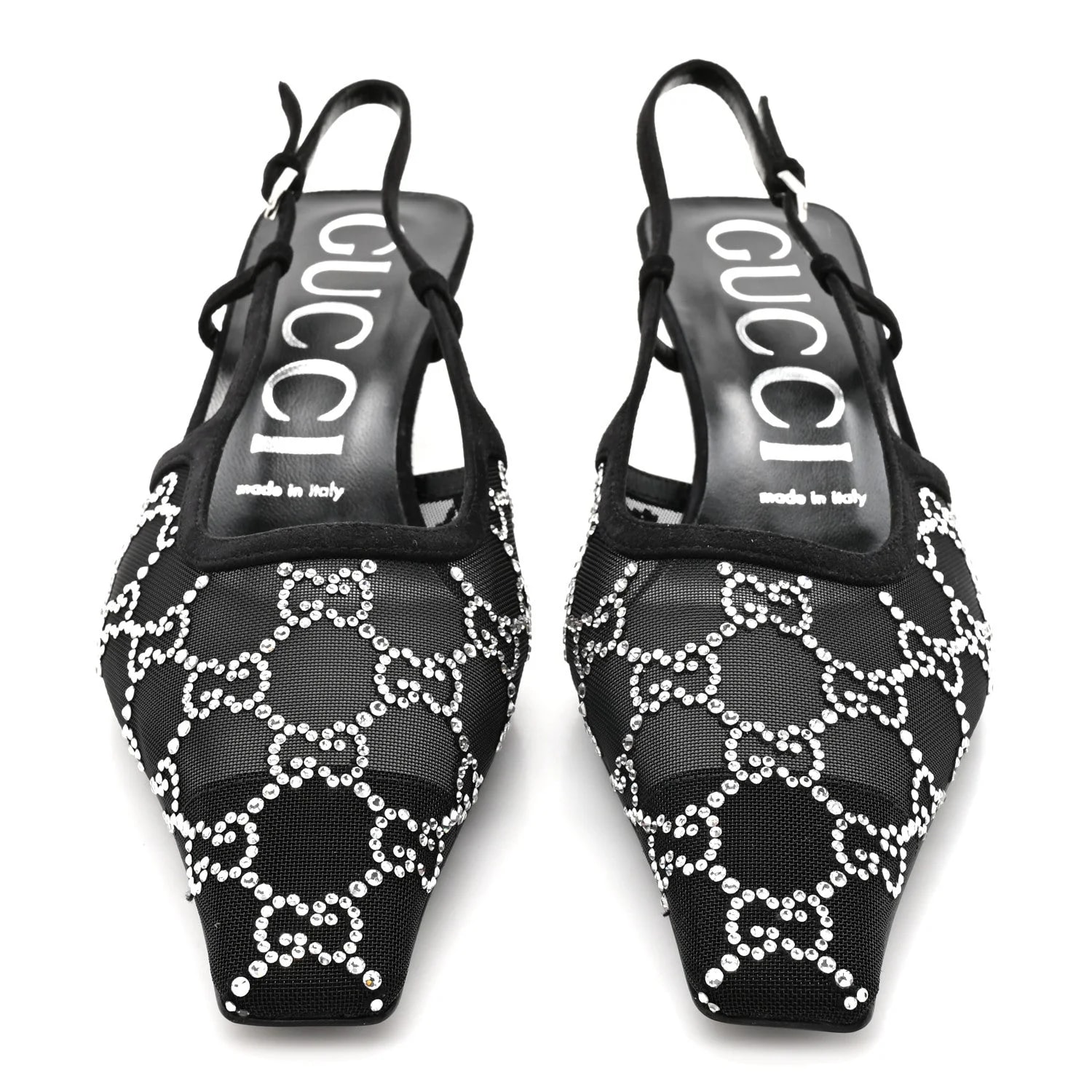 Tela Retino Kid Scamosciato GG Square G 35mm Slingback 38.5 3