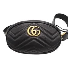 Gucci — Gucci GG Marmont Waist 476434 Quilted Double G — Handbag — resale