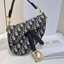 Dior Saddle Embroidered Print Magnetic Buckle - Excellent #F50X9N