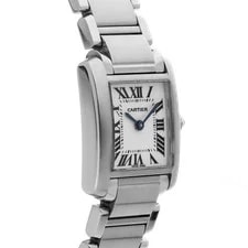 Cartier Tank Francaise Steel Quartz Rectangle Silver Dial Bracelet W51008Q3 3