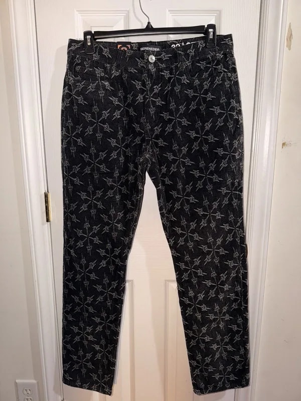 SERENEDE patterned black denim size 32 — Designer Shoe — resale