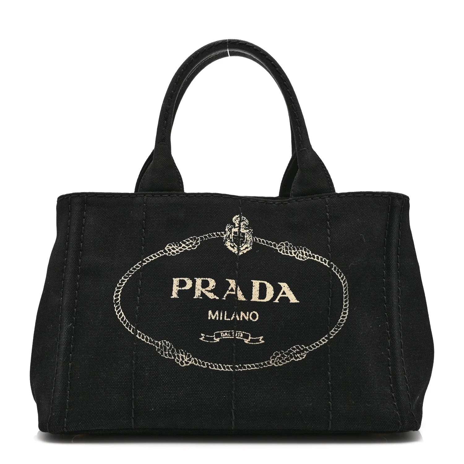 Prada — Canapa Small Logo Talco — Handbag — resale