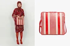 Balenciaga — Balenciaga Cushion Square Striped Crossbody Zip Briefcase — Handbag — resale
