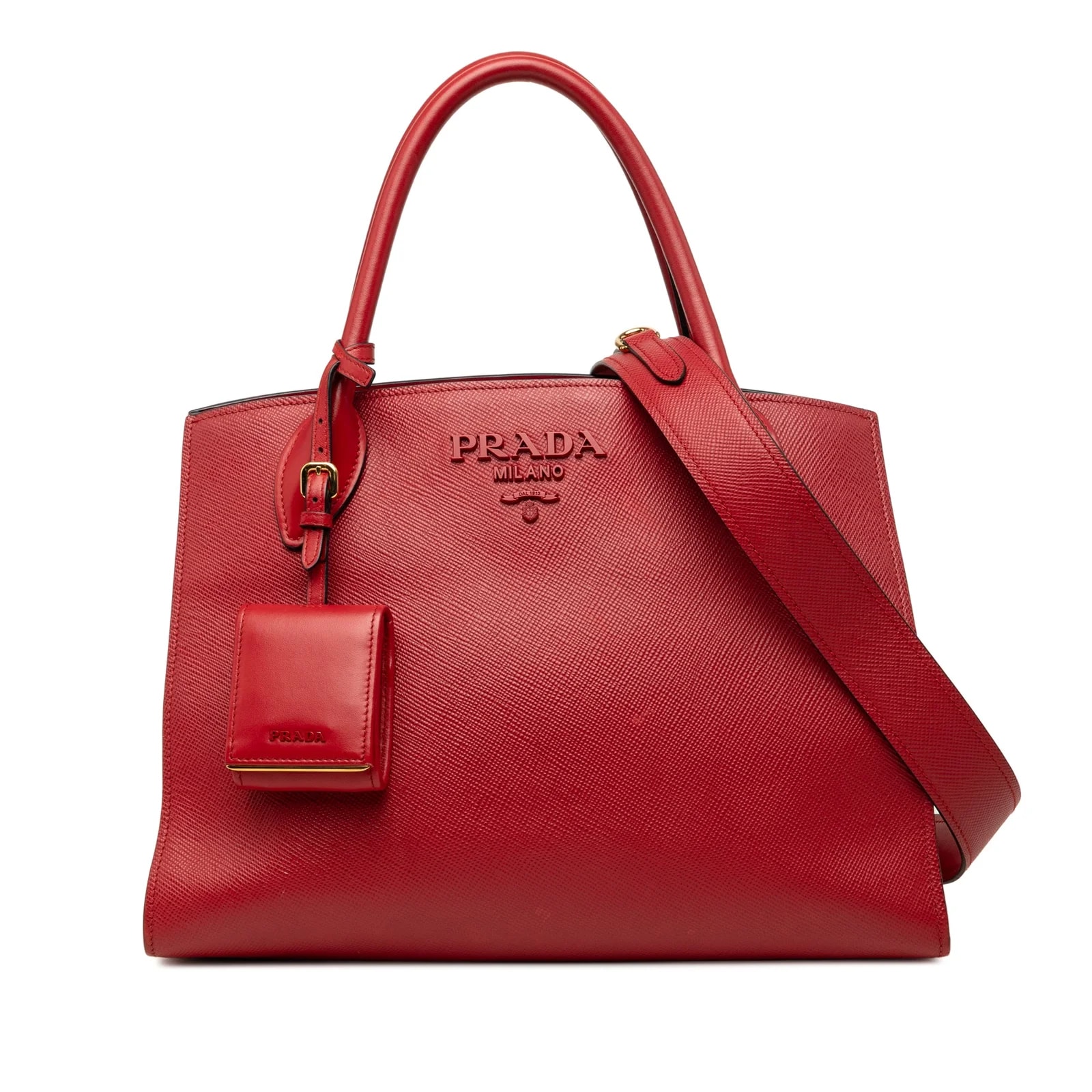 Prada — Prada Monochrome Medium Top Handle — Handbag — resale