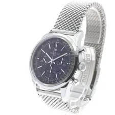 Breitling Transocean AB0152 43mm SS Black Dial Automatic Chronograph Date #C202 2