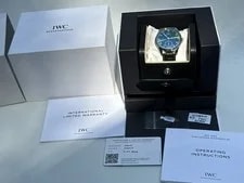 New IWC Portugieser Automatic 40 Green Dial Green Crocodile Strap IW358310 4