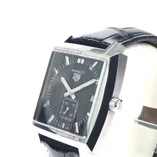 TAG Heuer Monaco WAW131A Square Quartz Date Small Second 37mm 2