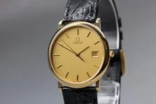 Omega — Omega de Ville Cal.1430 Gold 32mm Date Quartz From Japan — Watch — resale