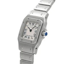 Cartier Santos W20017D6 ( 1565) 35mm Stainless Steel White #WW11106 2