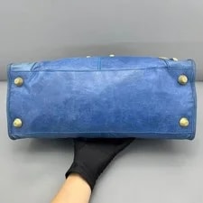 Balenciaga City Large Bright Crackled Braided Handle Auth 4