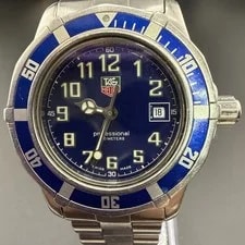 ’s Tag Heuer Professional 200M Blue Dial/Bezel 28mm Automatic Running Nice 4