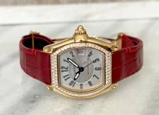 Cartier Roadster 2524 18k Gold, Large Size 37mm With Custom Diamond Bezel 3