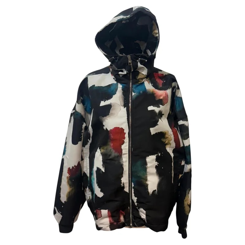 Alexander McQueen — Alexander McQueen Multicolored Graffiti Hooded Wind Jacket Size IT 46 — Clothing — resale