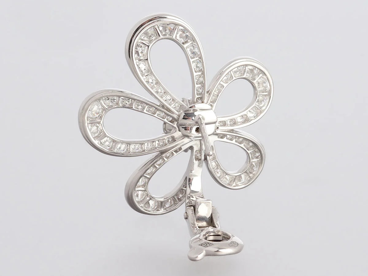 Van Cleef & Arpels 18K White Gold Flower Lace Pierced 4