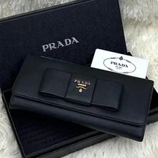 Prada — Excellent Condition Prada Ribbon Long Wallet With Card From Japa — Handbag — resale
