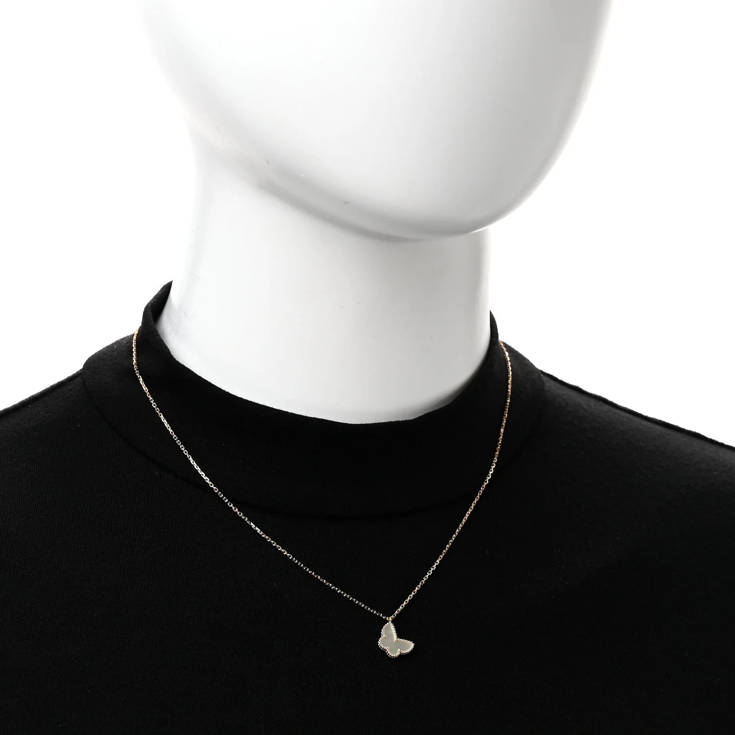 18K Yellow Gold Mother of Pearl Sweet Alhambra Butterfly 3