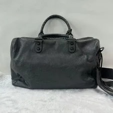 Auth Balenciaga Classic City 2-way Boston Dark Y2K 3