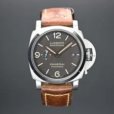 Panerai — Panerai Luminor Marina PAM01351 44mm Brown Dial Leather Strap — Watch — resale