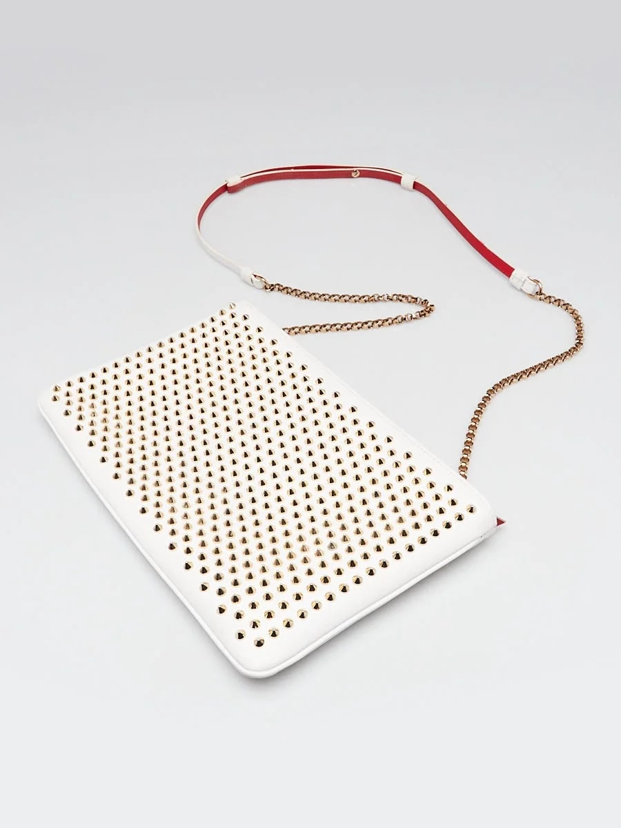 Christian LouboutinWhite Loubiposh Spiked 3