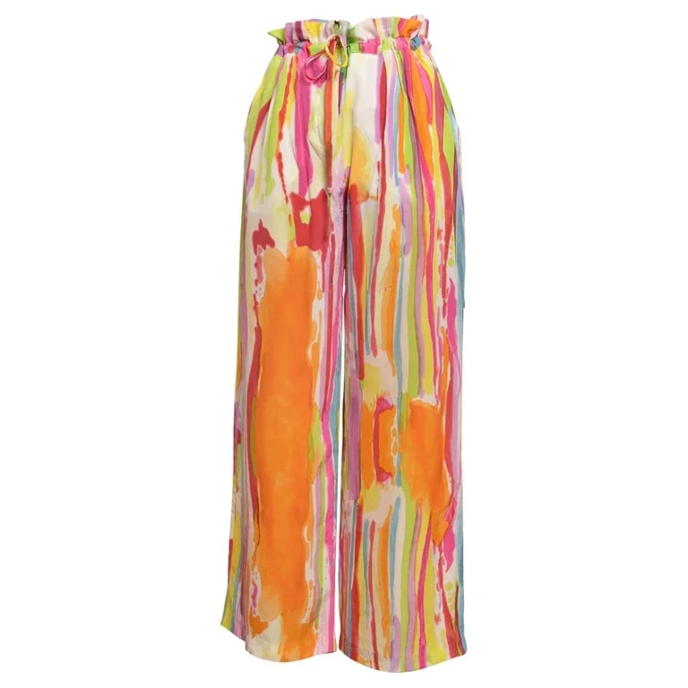 Tom Ford for Yves Saint Laurent, Yves Saint Laurent — 2003 Yves Saint Laurent By Tom Ford Abstract Colourful Loose Pants — Clothing — resale