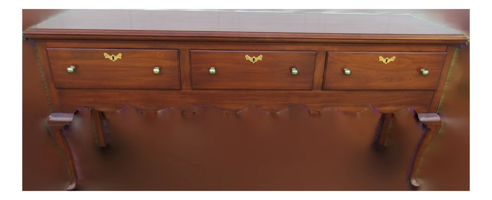 Henkel Harris — 1980s Henkel Harris Sideboard Buffet Three Drawer — Furniture — resale