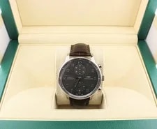 IWC Portuguese Chrono IW371431 Grey Dial Leather Strap WG 18kt No Papers 41mm 3