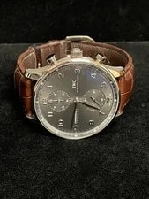 IWC Portuguese Chrono IW371431 Grey Dial Leather Strap WG 18kt No Papers 41mm 4