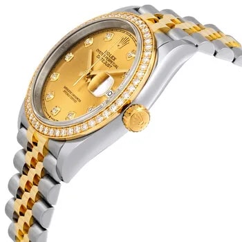 Rolex — Datejust 36 Champagne Diamond Dial Steel and 18kt Yellow Gold Jubilee 126283CDJ — Watch — resale