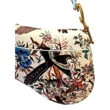 Christian Dior Floral Bird Print Saddle Charm 4