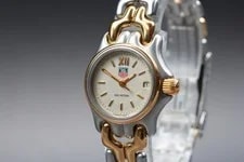 Near TAG Heuer S/el S05.008M Date Beige Gold Silver Quartz 3