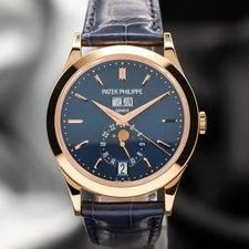 Patek Philippe — Patek Philippe Annual Calendar Moon Phase Blue Dial Ref. 5396R-014 - Cond! — Watch — resale
