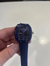 Irlandy Quartz Analog Blue Clear Plastic Case and Silicone Strap 2