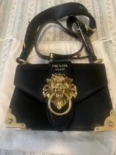 Rare Limited Edition Lion Head Caheir Purse Saffiano Leather 2
